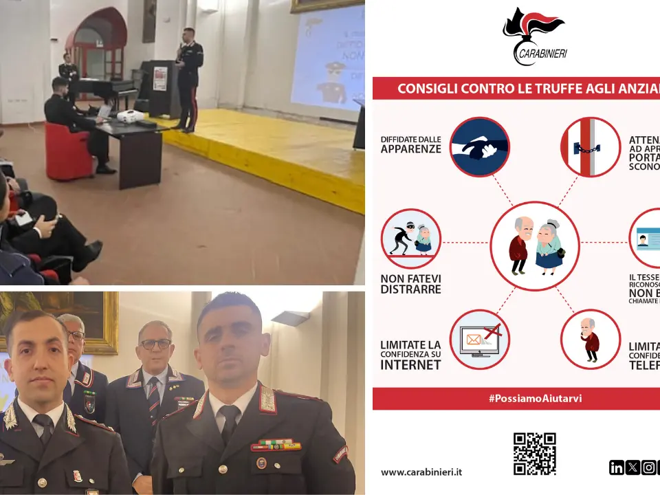 Anziani nel mirino dei truffatori, i carabinieri di Vibo spiegano come difendersi: «Non fidatevi e chiamateci»