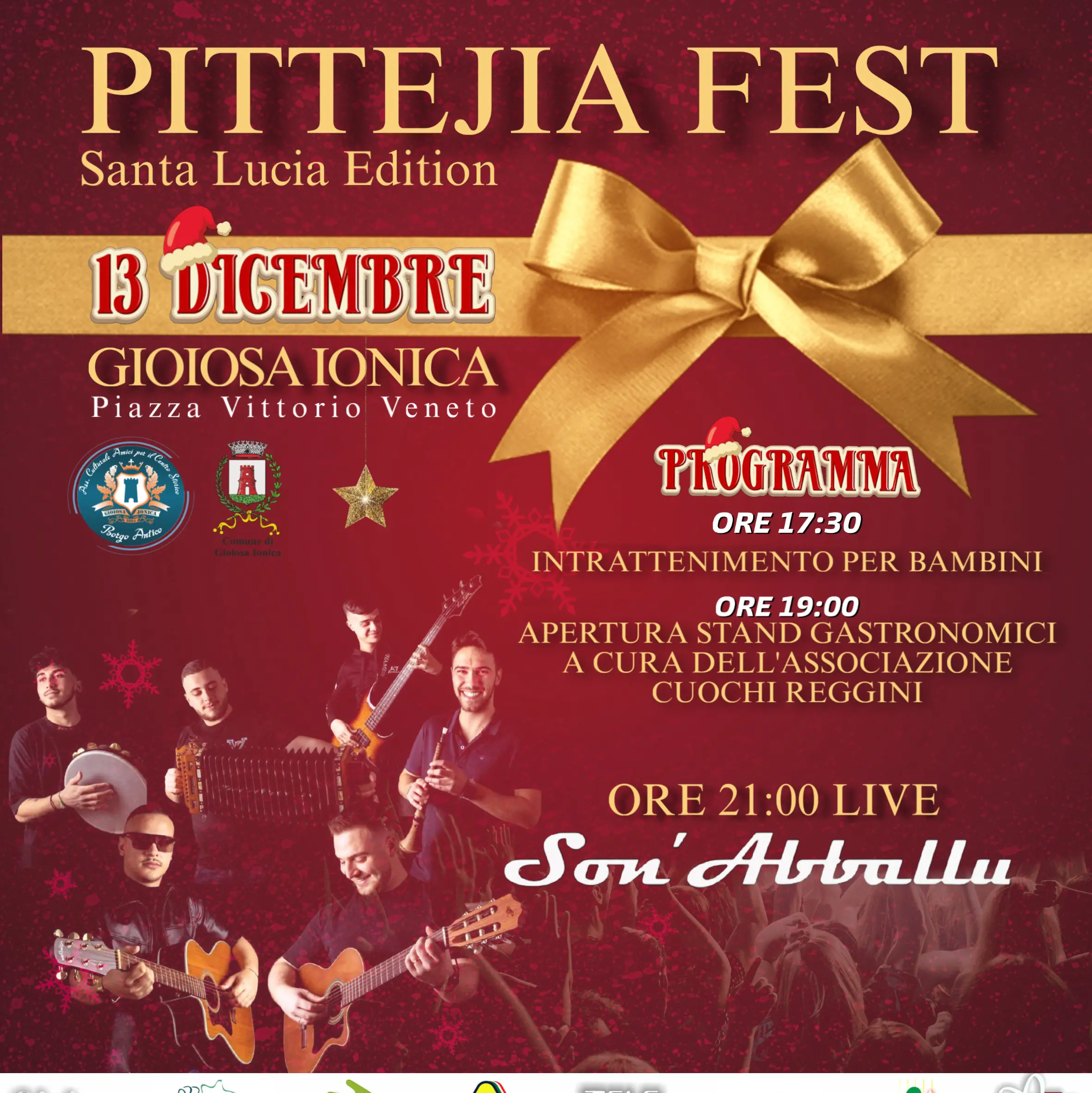 Gioiosa Ionica accende il Natale con il Pittejia Fest -\u00A0Santa Lucia Edition\n