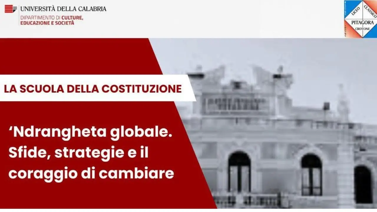 “La scuola della Costituzione”: a Crotone inaugurazione del percorso di studio con il corso di Pedagogia dell’Antimafia dell’UniCal\n