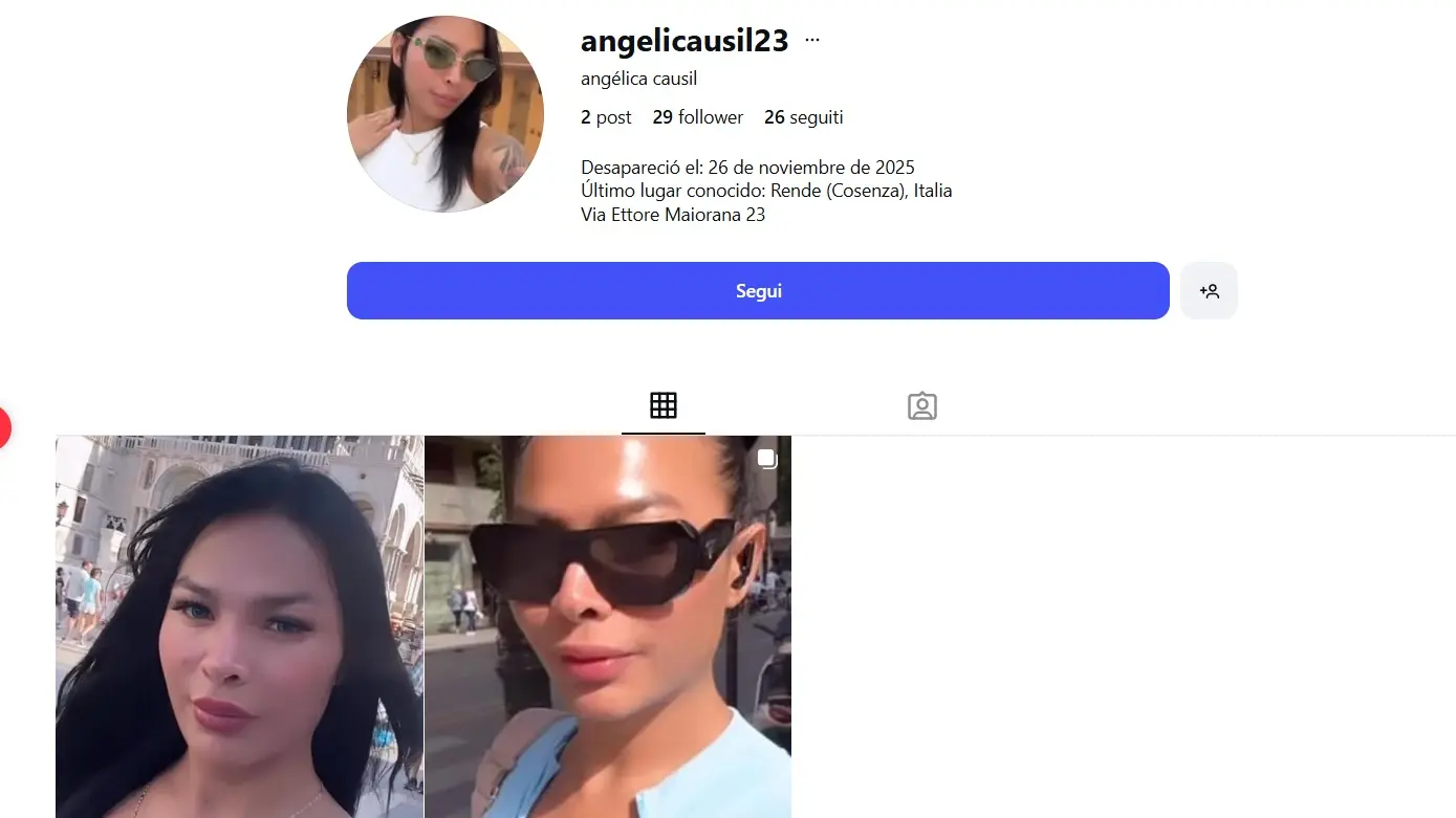 Angelica Causil, il mistero e i diecimila euro spariti: che fine ha fatto l’escort scomparsa a Rende?\n