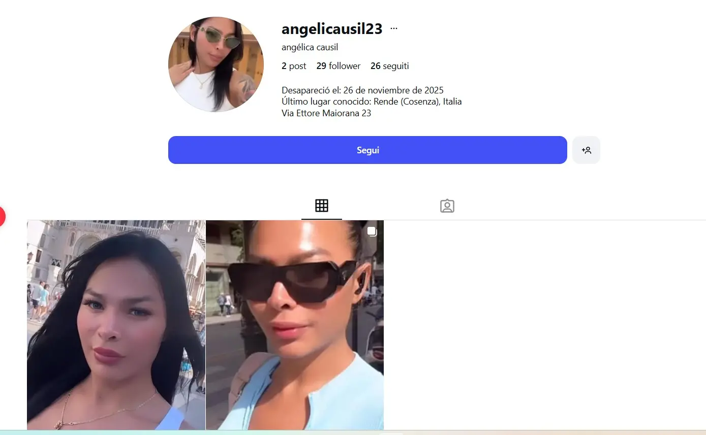 Angelica Causil, il mistero e i diecimila euro spariti: che fine ha fatto l’escort scomparsa a Rende?\n