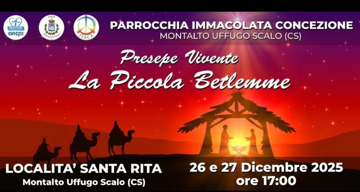Montalto Uffugo, torna la magia del Presepe Vivente\n