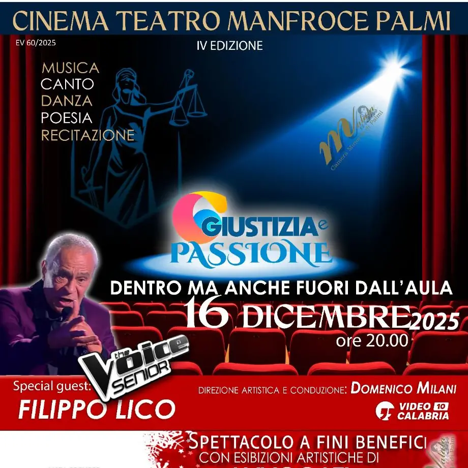 Palmi,\u00A0“Giustizia e Passione” torna al Manfroce: dalla IV edizione nasce il progetto sociale “Note di Speranza”\n