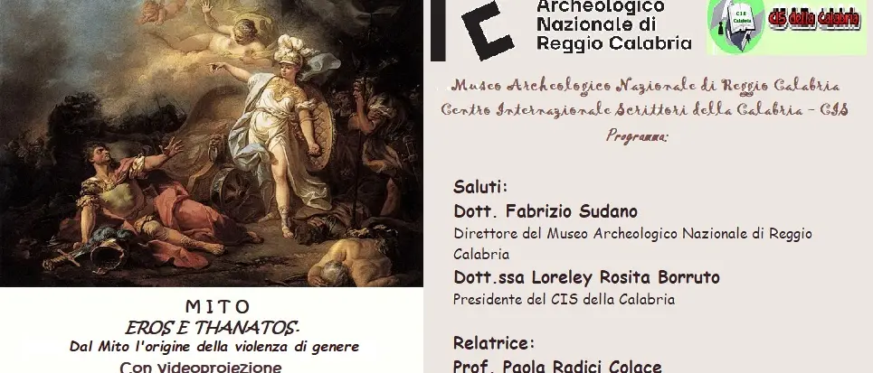Reggio, al MArRC una conferenza su “Eros e Thanatos”: dal mito le radici della violenza di genere\n