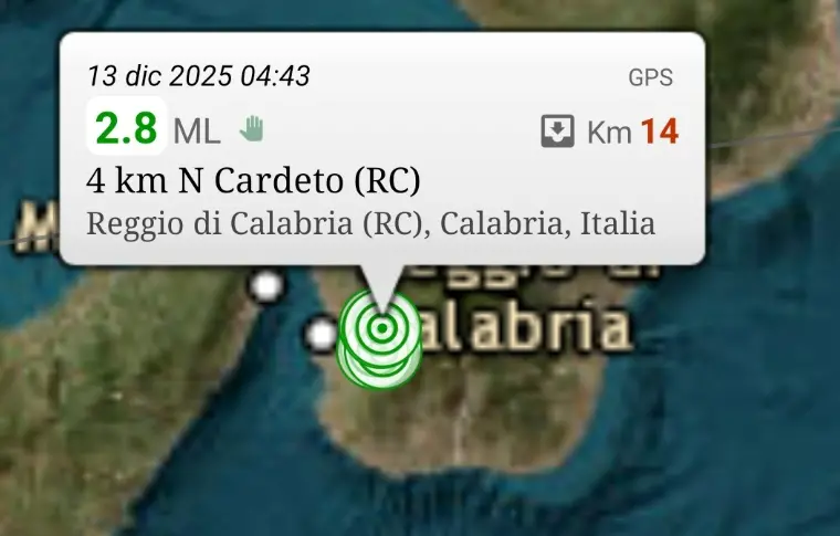 Sciame sismico nel Reggino, in meno di tre giorni registrate 28 scosse con epicentro a Cardeto