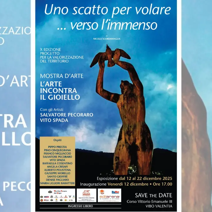 Vibo, le opere di Pecoraro e Spada protagoniste della decima edizione della mostra d’arte ospitata a “Save the Date”\n
