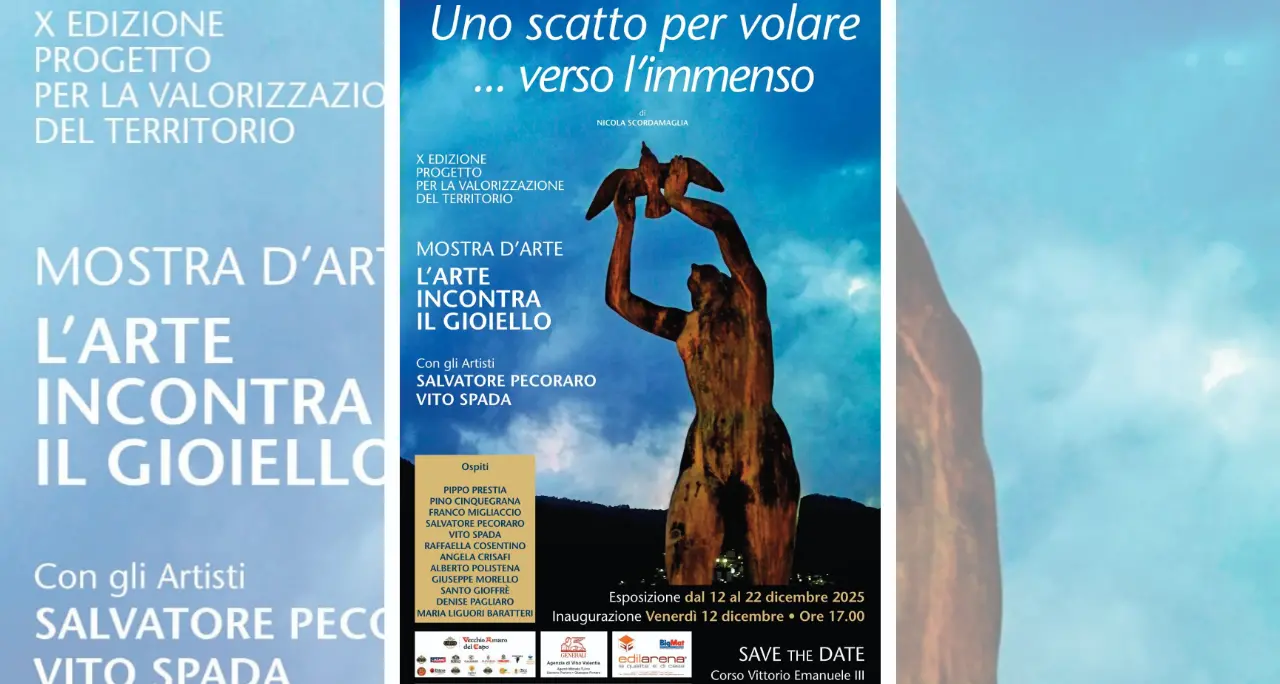 Vibo, le opere di Pecoraro e Spada protagoniste della decima edizione della mostra d’arte ospitata a “Save the Date”\n