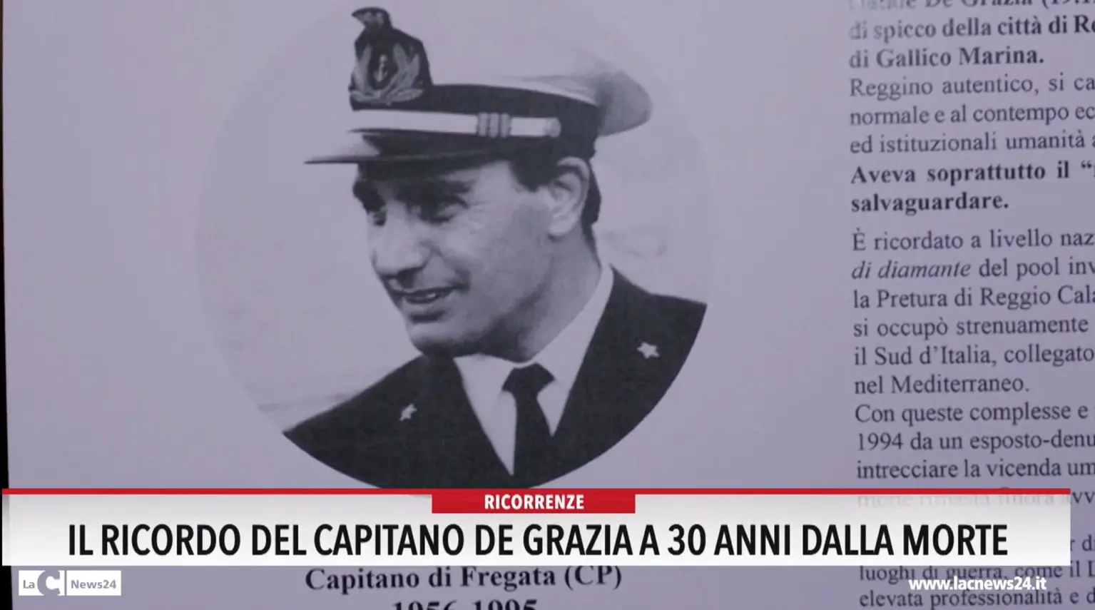 Il ricordo del Capitano De Grazia a 30 anni dalla morte