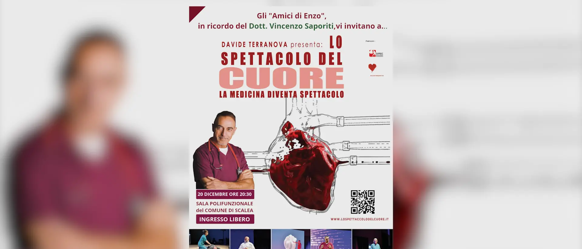 “Lo spettacolo del cuore”: a Scalea una serata tra medicina, teatro e memoria in nome di Enzo Saporiti\n