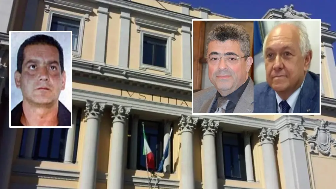 <p>La Corte d'Appello di Catanzaro e nei riquadri da sinistra a destra: Tommaso Anello, Franco Tedesco e Francescantonio Stillitani</p>\\n