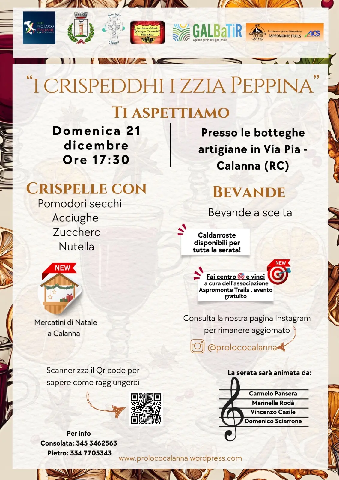 La magia si riaccende a Calanna: il 20 e 21 Dicembre tra tradizione, gusto e musica etno-popolare\n