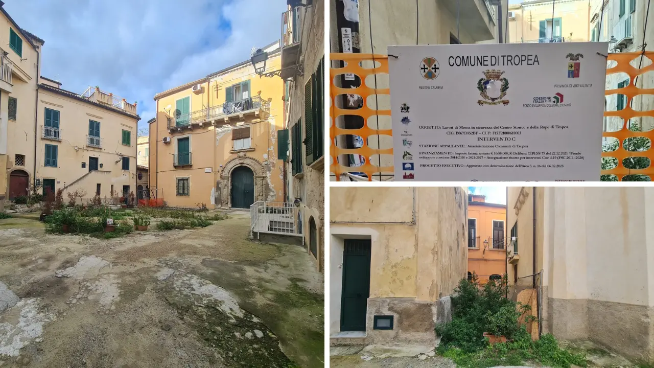 Il centro storico di Tropea ostaggio di un cantiere, Piserà: «Lavori fermi da aprile, servono certezze sui tempi»\n