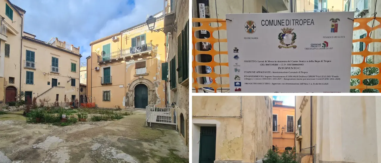 Il centro storico di Tropea ostaggio di un cantiere, Piserà: «Lavori fermi da aprile, servono certezze sui tempi»\n