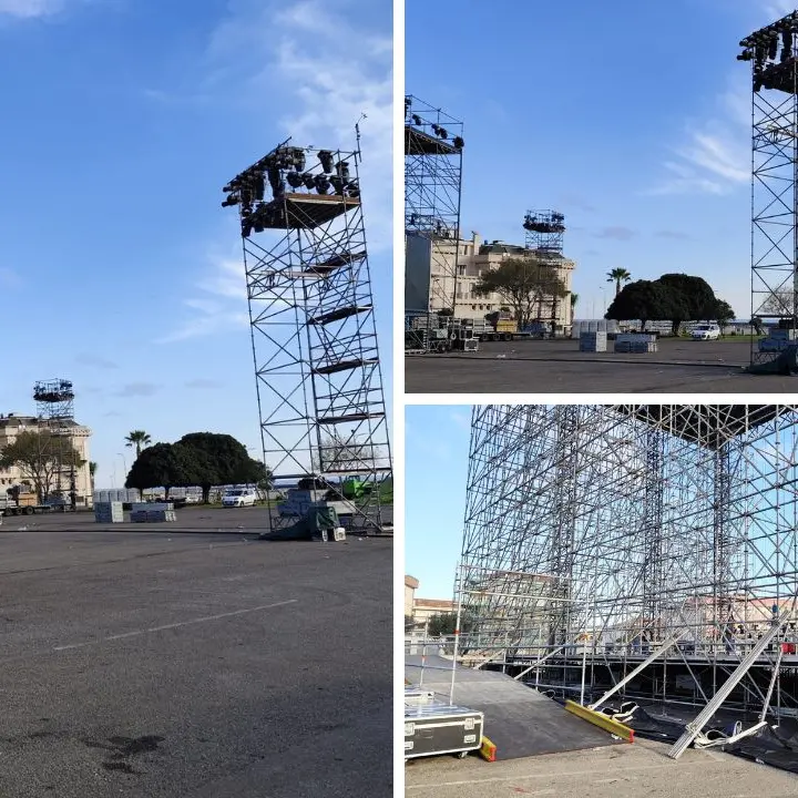 Capodanno Rai, a Catanzaro partiti i lavori per il palco de “L’anno che verrà”