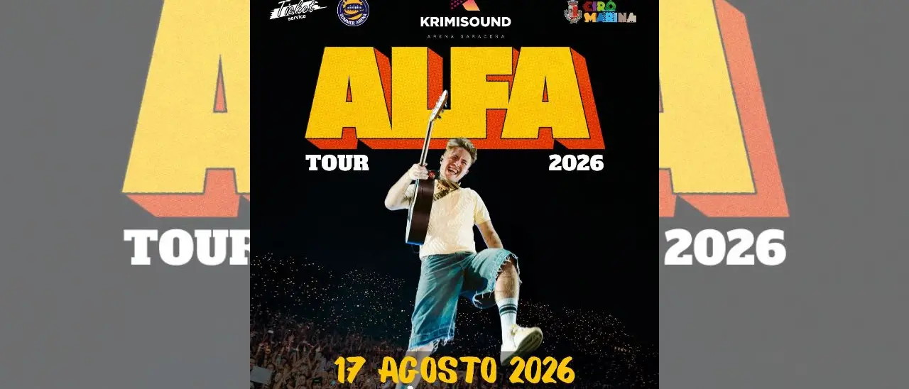 KrimiSound 2026, il 17 agosto all’Arena Saracena di Cirò Marina arriva Alfa con il suo nuovo tour estivo