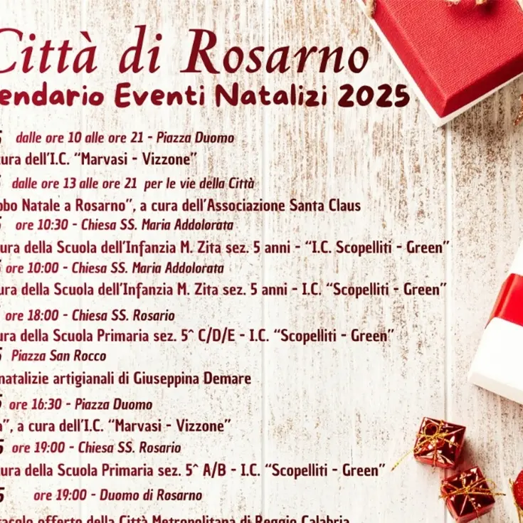A Rosarno si accende il Natale: presentato il Cartellone degli Eventi 2025\n