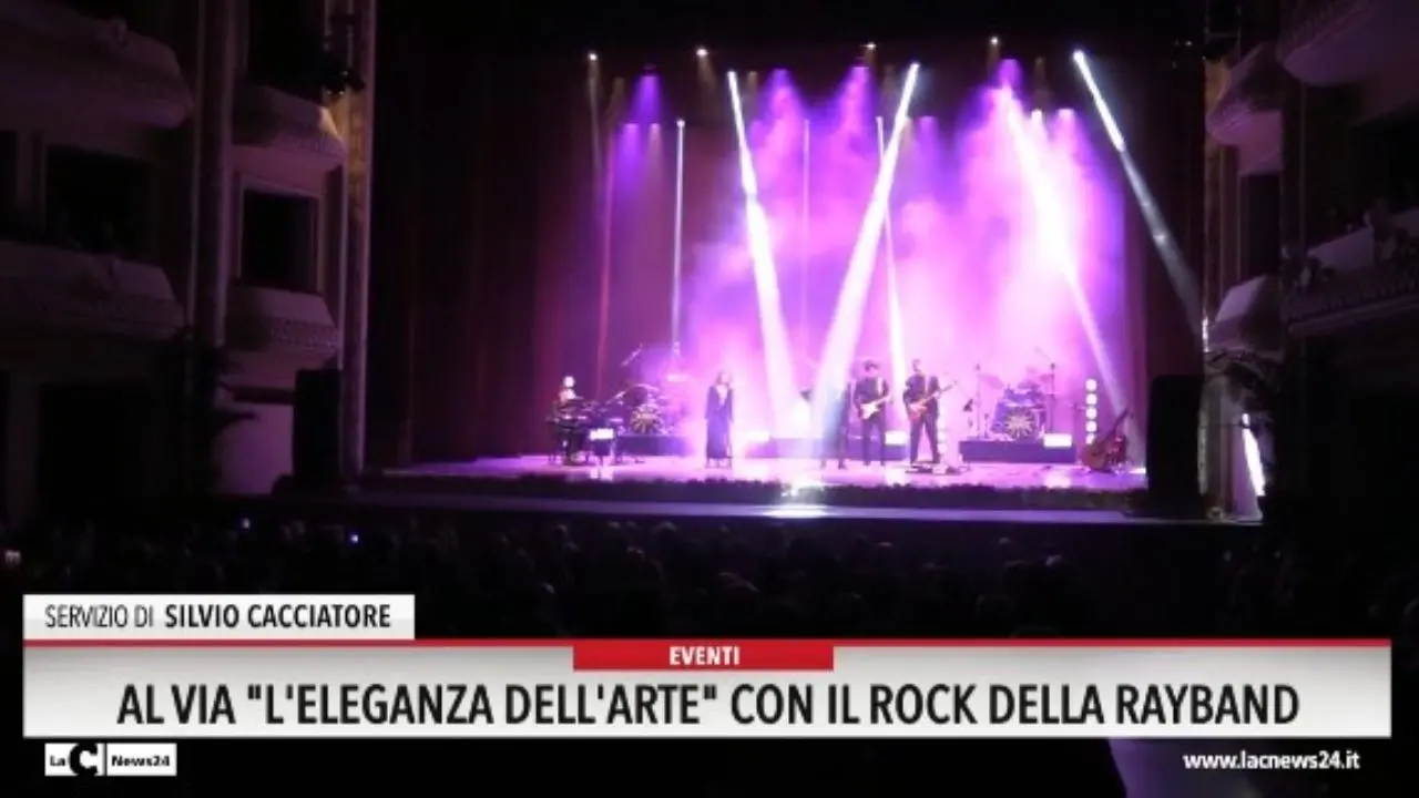 Al via \"L'Eleganza dell'Arte\" con il rock della Rayband