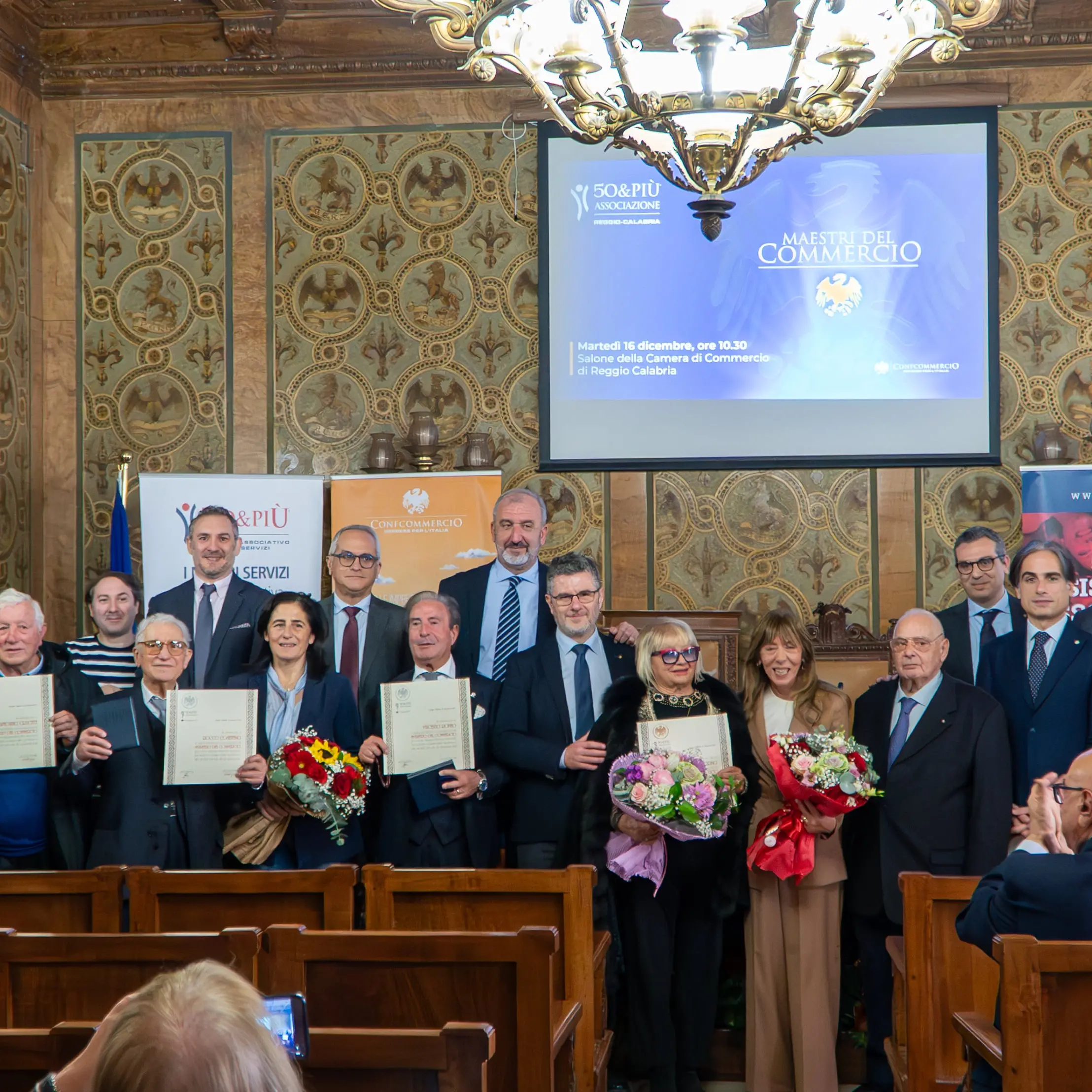 Confcommercio e 50&Più premiano dieci imprenditori simbolo della storia economica reggina\n
