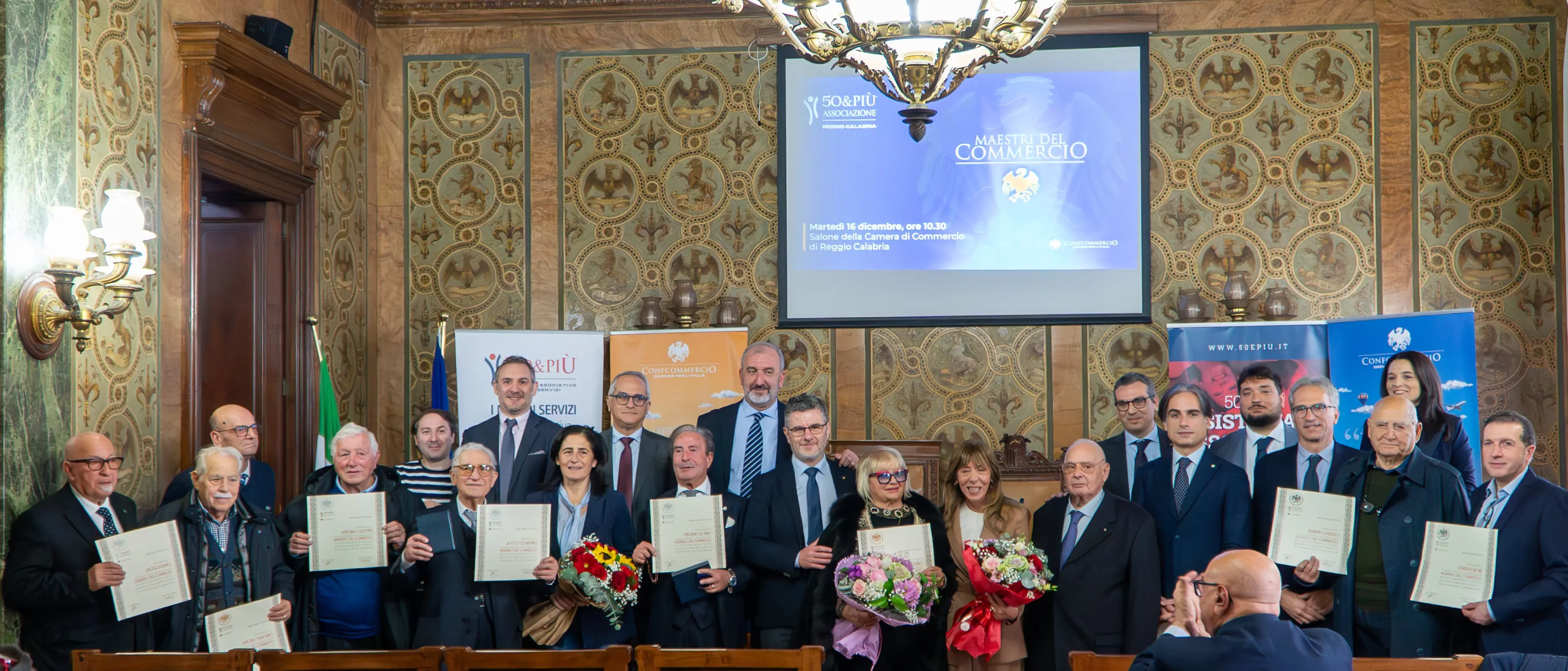 Confcommercio e 50&Più premiano dieci imprenditori simbolo della storia economica reggina\n