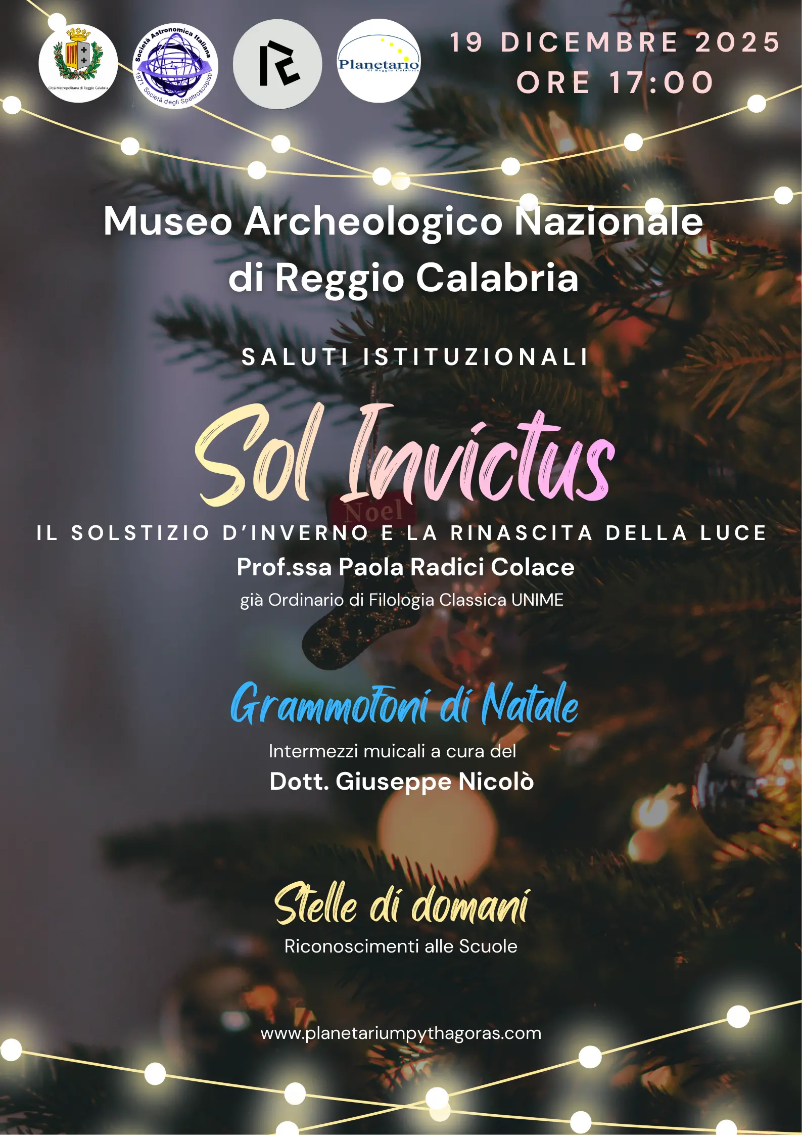 Il Planetarium Pythagoras della Città Metropolitana di Reggio Calabria celebra il solstizio d’inverno\n