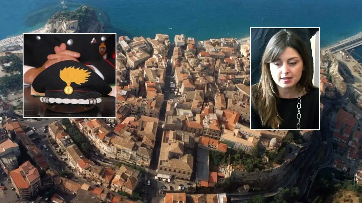 <p>Tropea vista dall'alto e nel riquadro a destra il pm Concettina Iannazzo</p>\\n