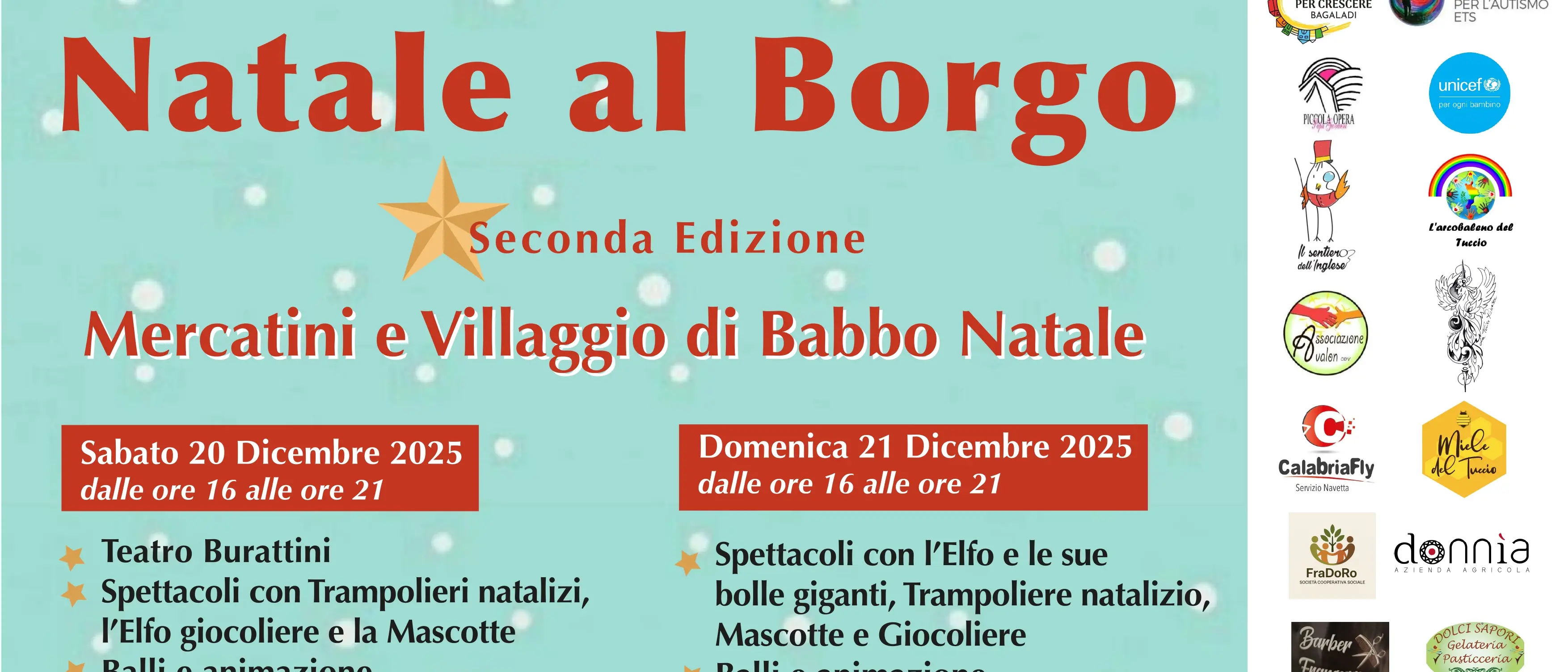 Bagaladi si accende di Natale: due giorni di festa nel borgo\n