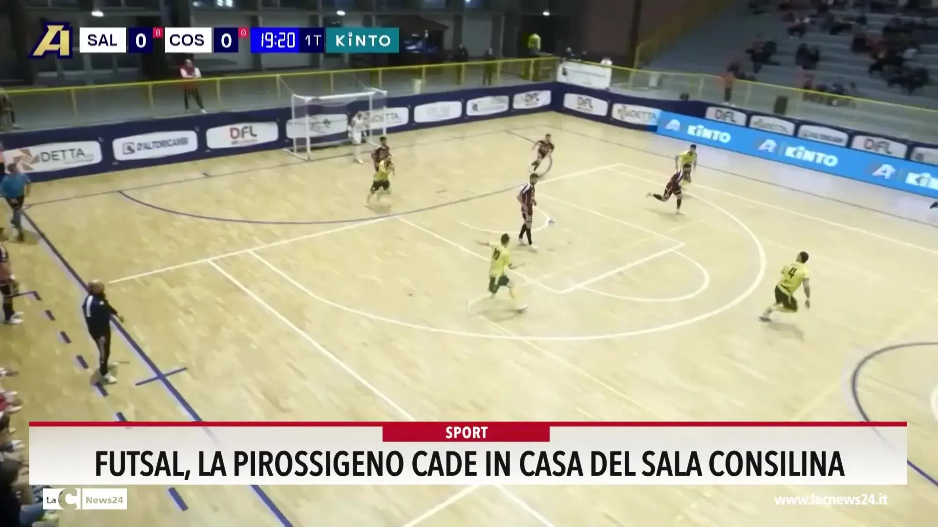 Fustal, la Pirossigeno cade in casa del Sala Consilina