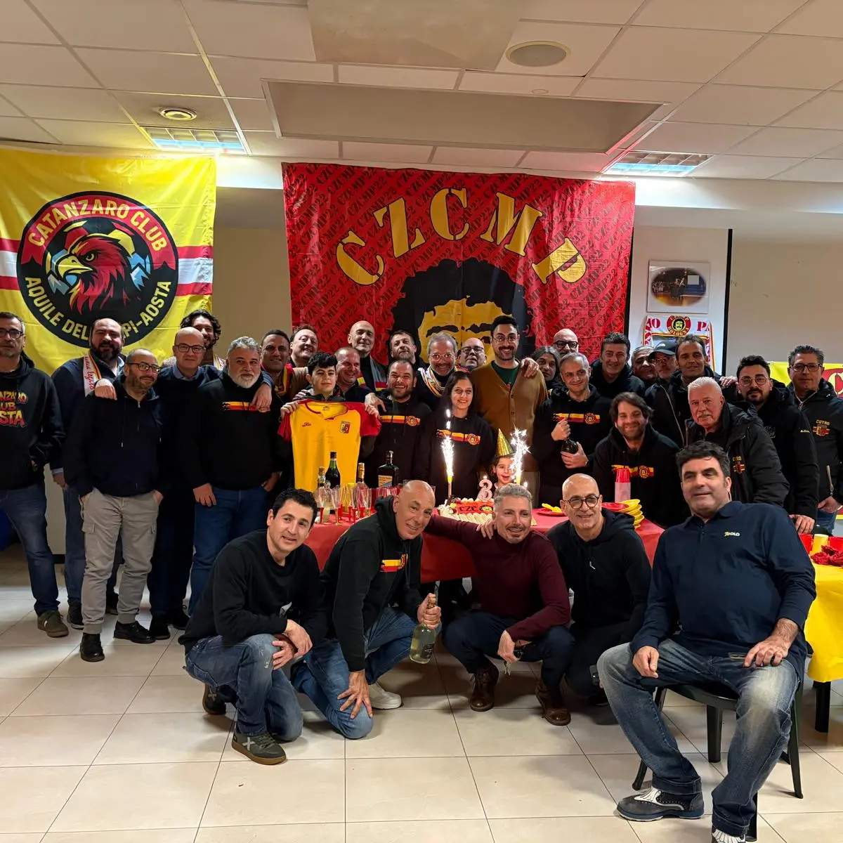 Festeggiati i 3 anni del Catanzaro Club Massimo Palanca di Bologna: ospiti O’ Rey, Borghi e Toledo Machado