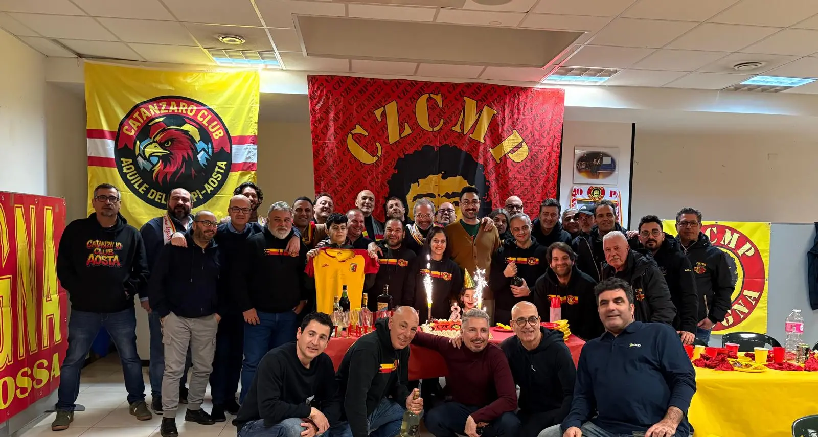 Festeggiati i 3 anni del Catanzaro Club Massimo Palanca di Bologna: ospiti O’ Rey, Borghi e Toledo Machado