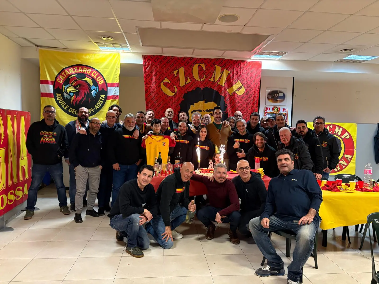 Festeggiati i 3 anni del Catanzaro Club Massimo Palanca di Bologna: ospiti O’ Rey, Borghi e Toledo Machado