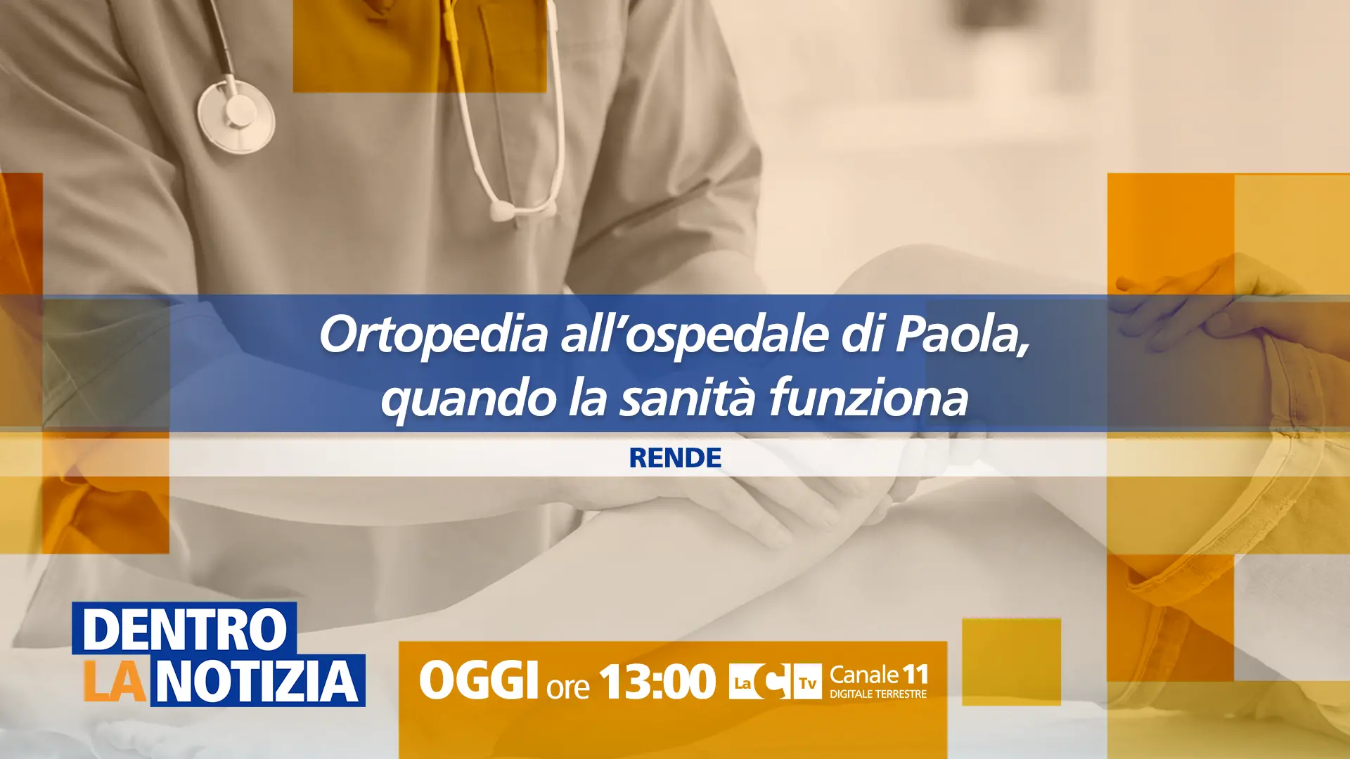 Quando la sanità funziona in Calabria, a Dentro la Notizia il caso dell’Ortopedia di Paola\n