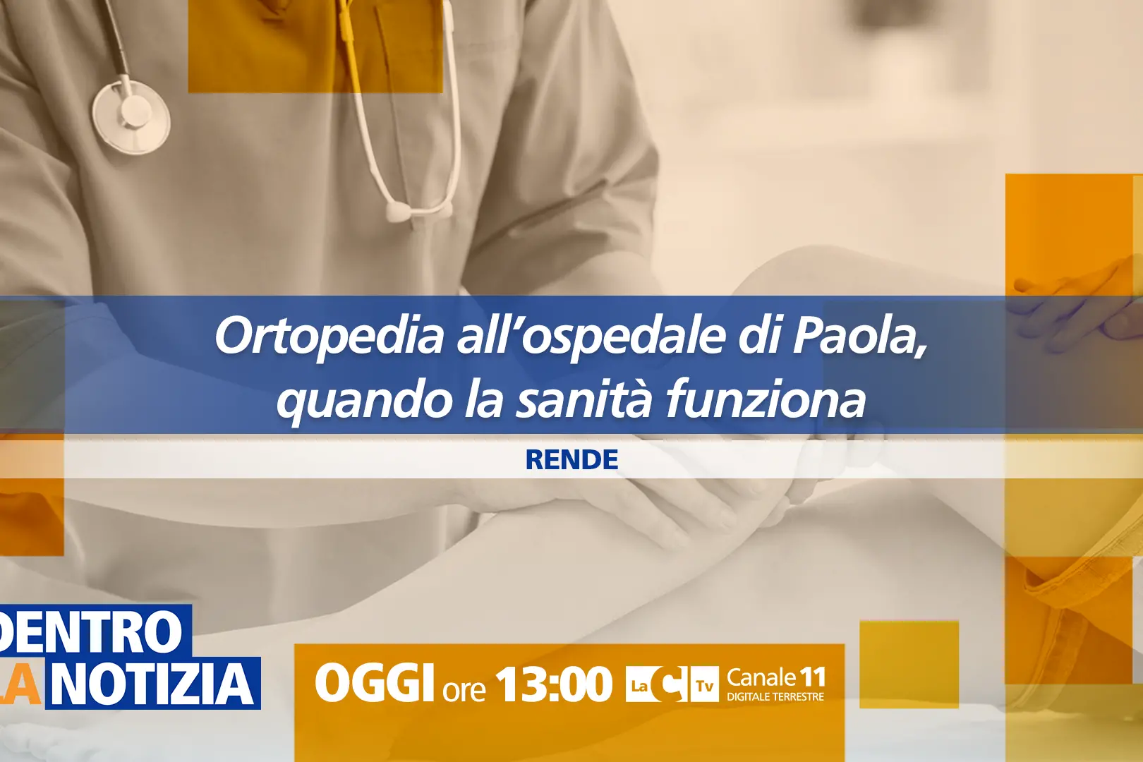 Quando la sanità funziona in Calabria, a Dentro la Notizia il caso dell’Ortopedia di Paola\n