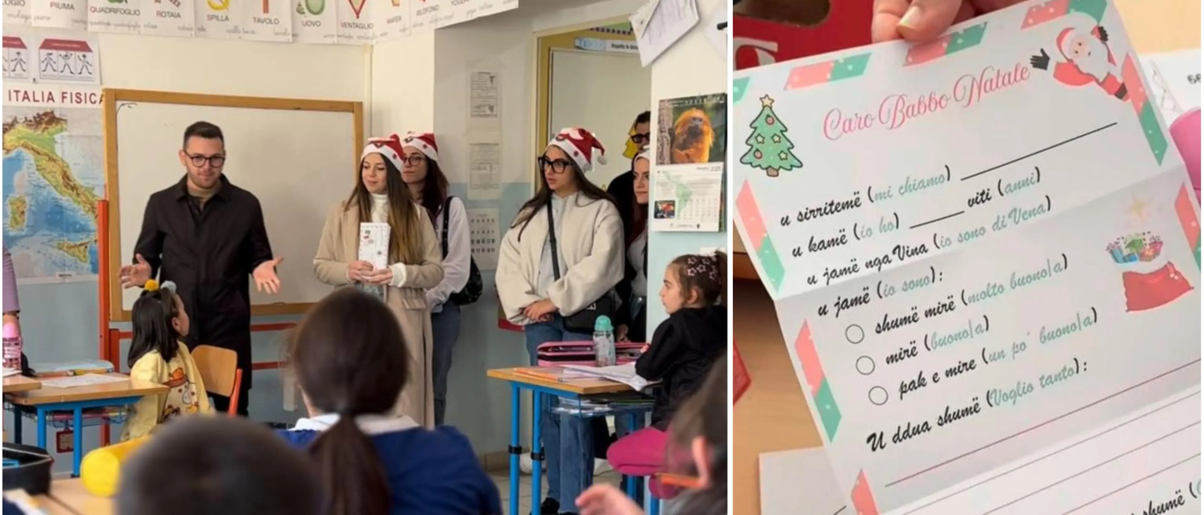«U sirritemë», scrivere a Babbo Natale in arbëreshë: la tradizione vive a Vena di Maida