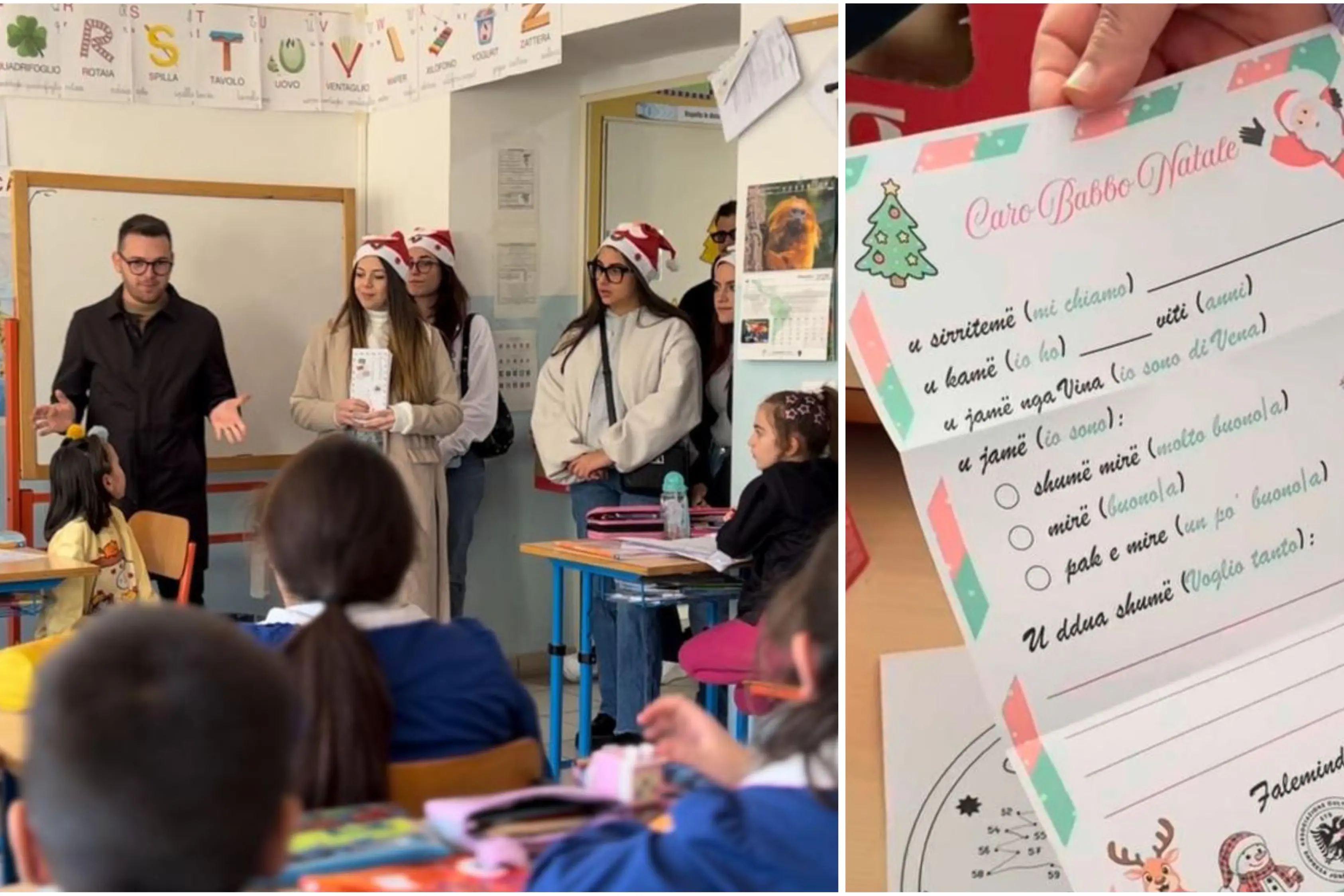 «U sirritemë», scrivere a Babbo Natale in arbëreshë: la tradizione vive a Vena di Maida