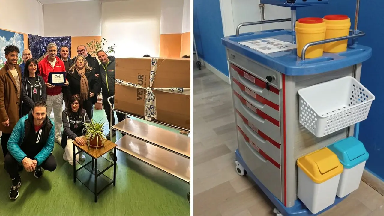 La donazione dell\\'Acsi Calabria al reparto di oncologia di San Giovanni in Fiore