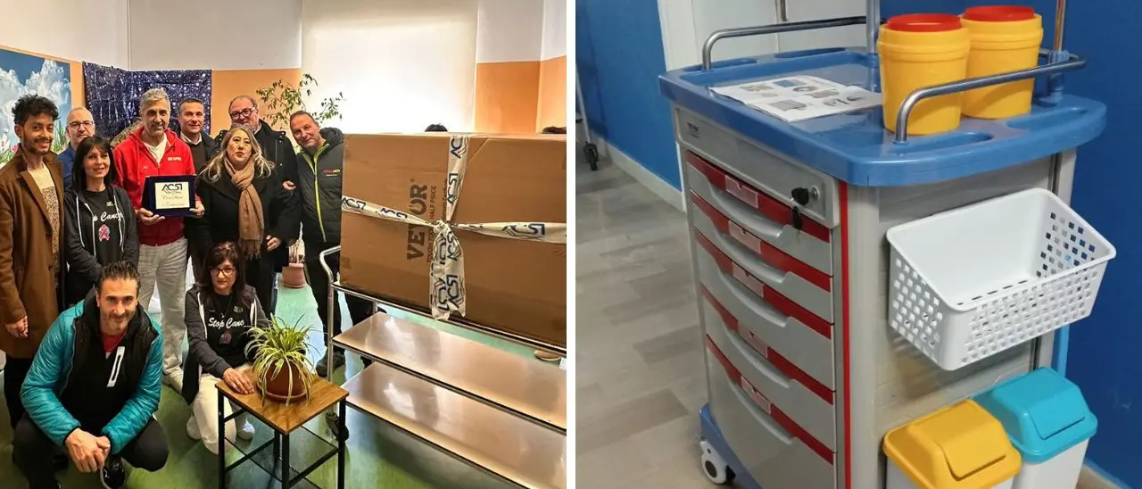San Giovanni in Fiore, il comitato Acsi Calabria dona un carrello farmacologico al reparto di oncologia\n