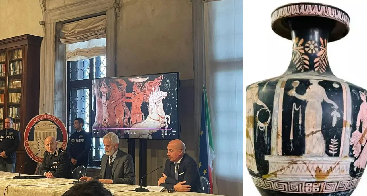 Il tesoro ritrovato, tornano a Vibo 12 reperti archeologici: c’è anche un cratere apulo del IV secolo a.C.\n