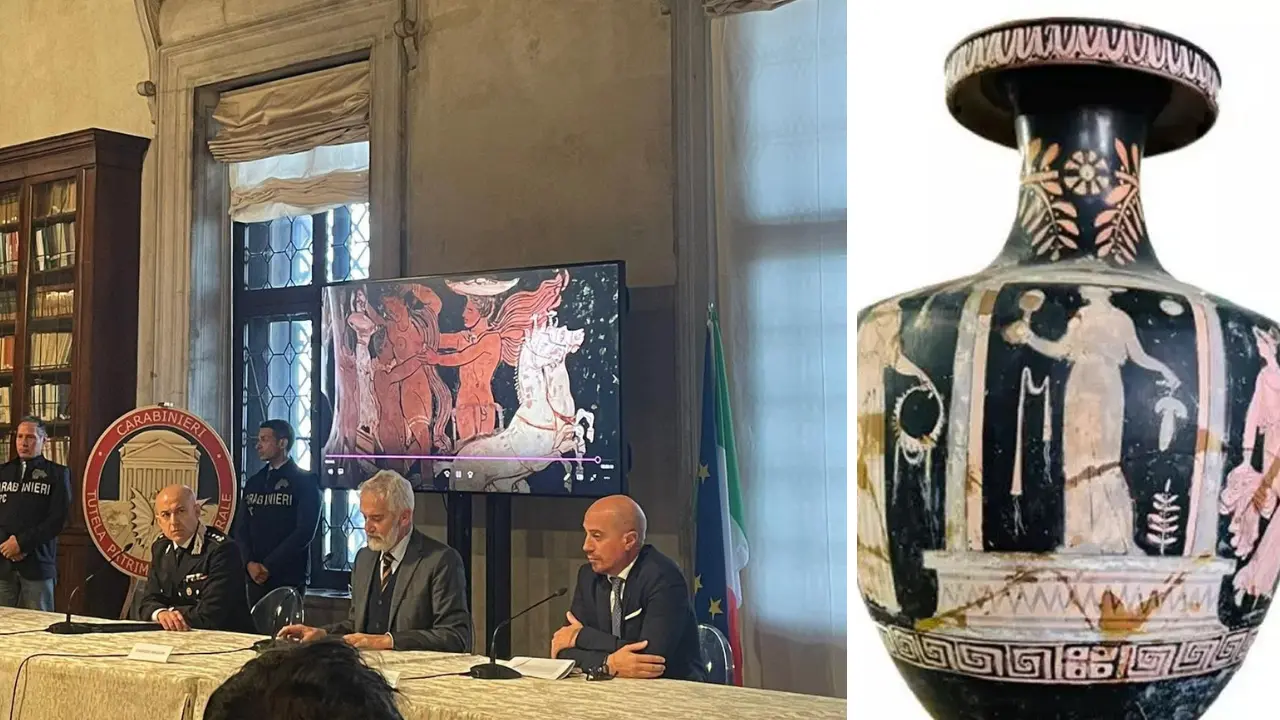 Il tesoro ritrovato, tornano a Vibo 12 reperti archeologici: c’è anche un cratere apulo del IV secolo a.C.\n