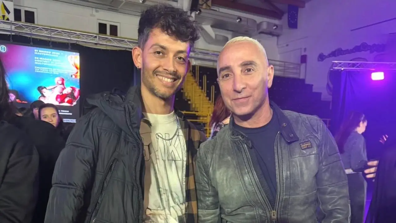 Il maestro Giuseppe Mele con il presidente di giuria Giuliano Peparini