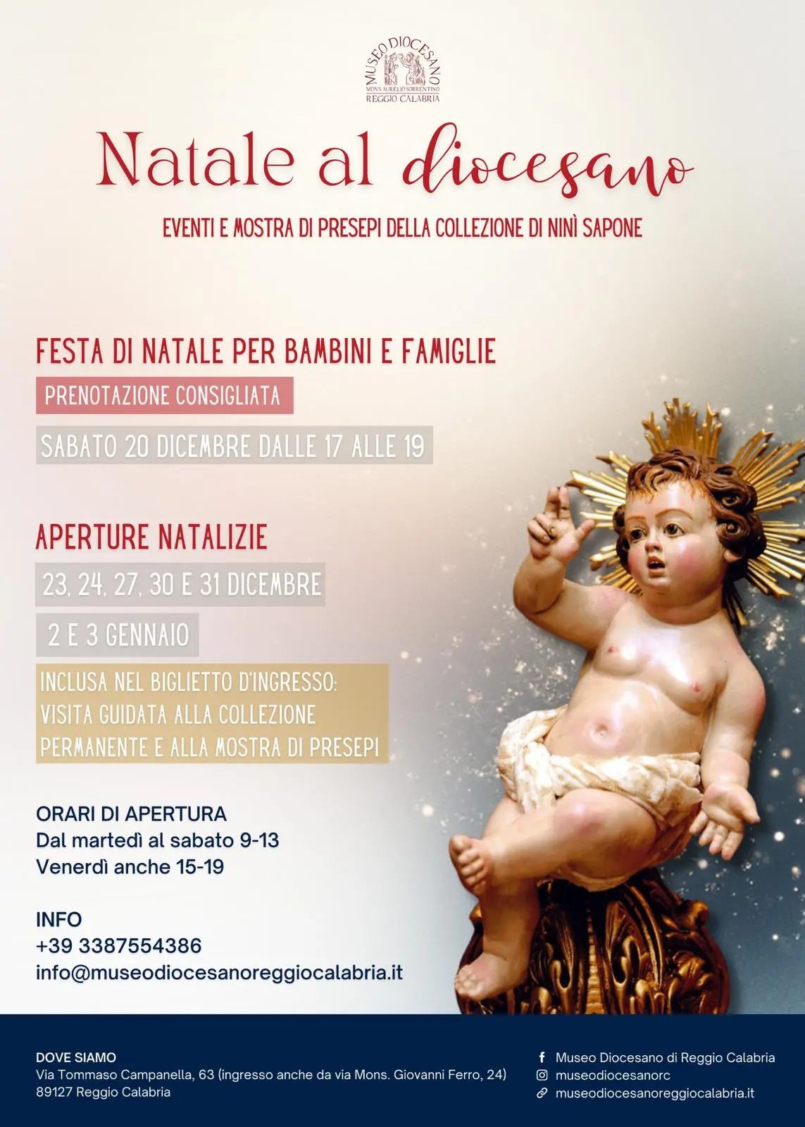 Il Museo diocesano apre il Natale ai più piccoli: giochi, attività e Presepi dal mondo per un pomeriggio di festa condivisa\n
