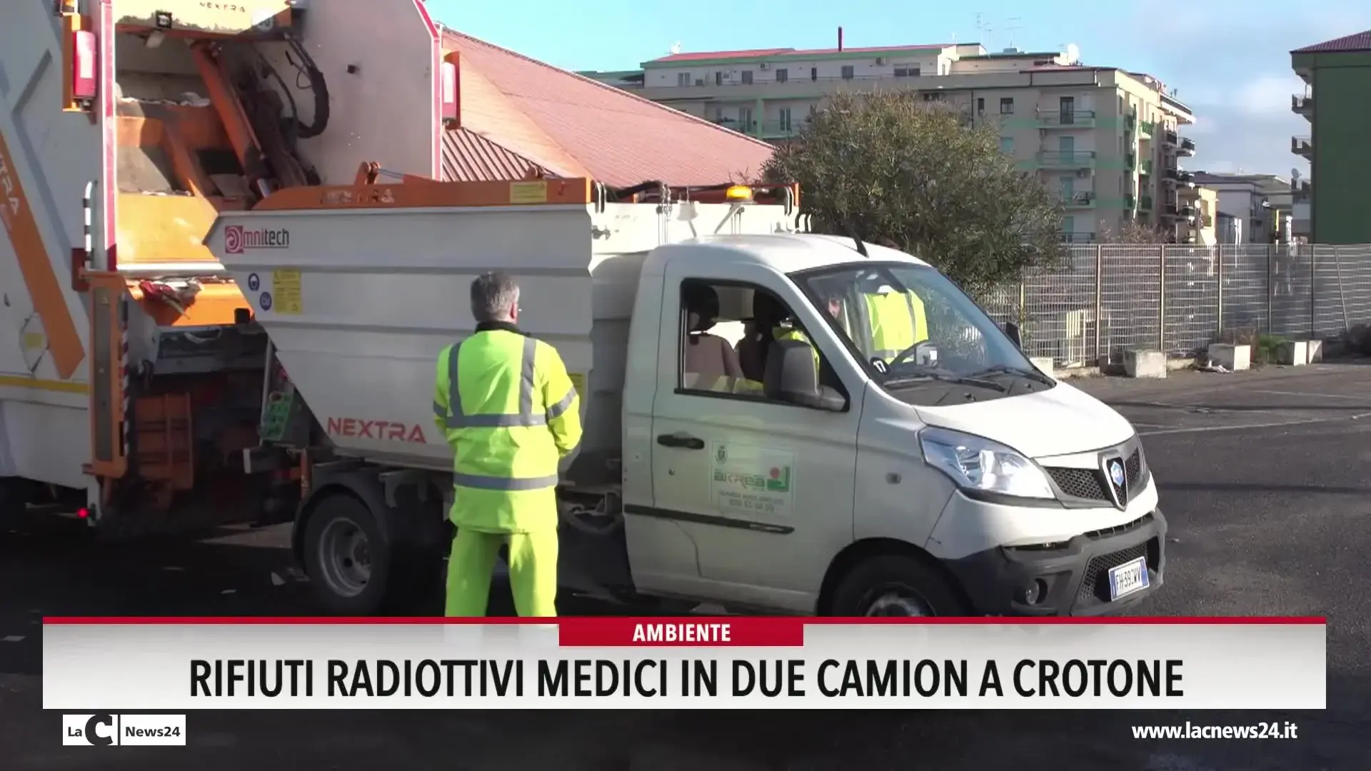 Rifiuti radioattivi medici in due camion a Crotone