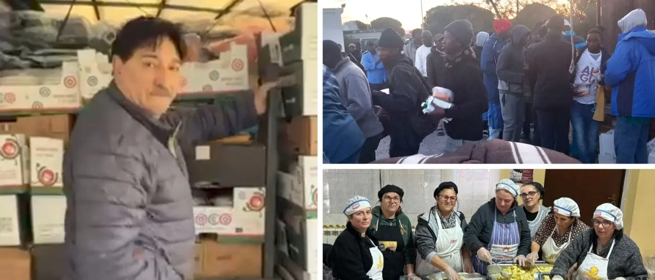 Pranzi, coperte e abiti ai migranti della tendopoli:\u00A0«Per loro non c'è Natale, non hanno neanche gli occhi per piangere»