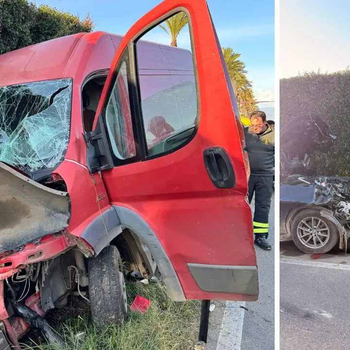 Incidente tra un’auto e un furgone sulla statale 18 a Pizzo: tre feriti di cui uno grave