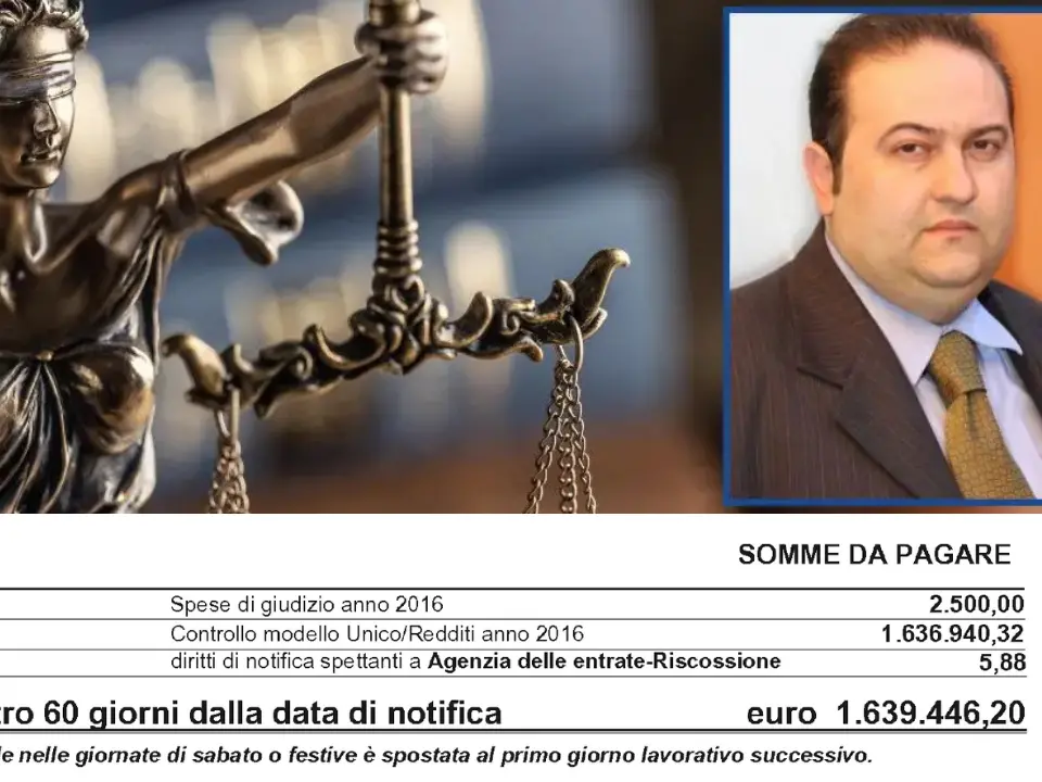 Cartella esattoriale da oltre 1,6 milioni: due anni di pignoramenti e ipoteche ma ora i giudici danno ragione a Fraone