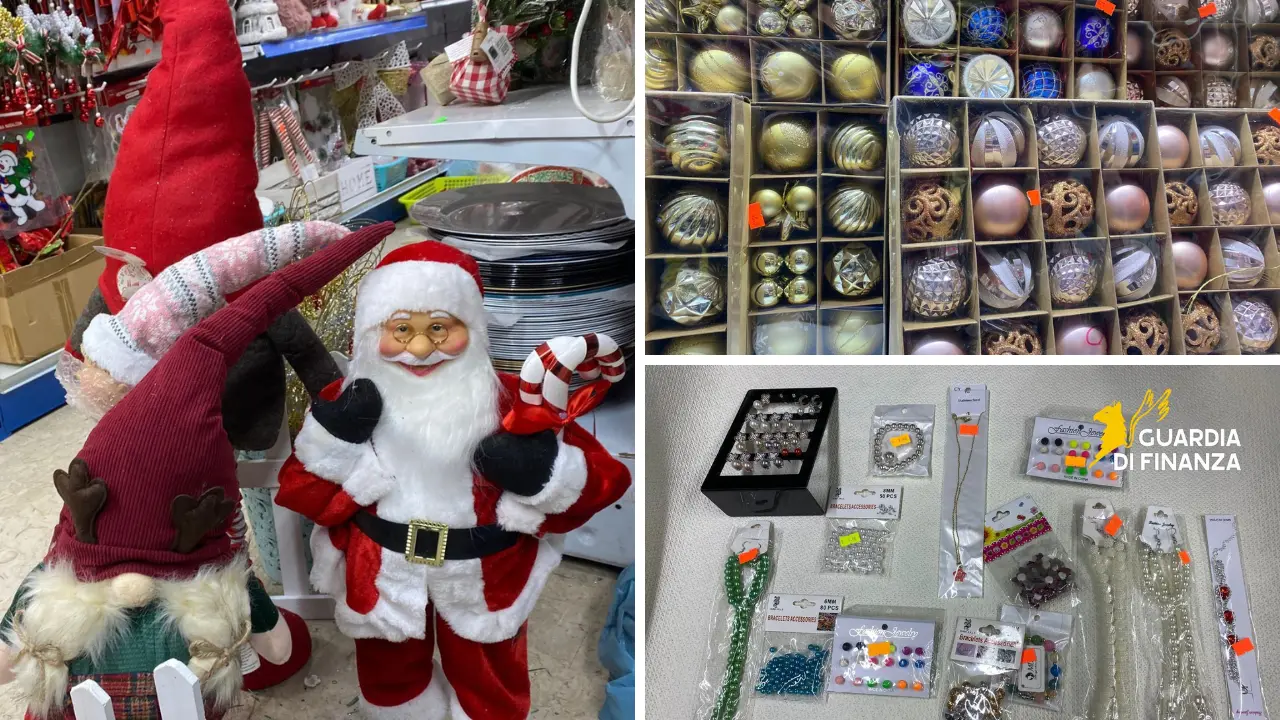Vibo, maxi sequestro della Guardia di Finanza: oltre 28 mila articoli natalizi non sicuri tolti dal mercato\n