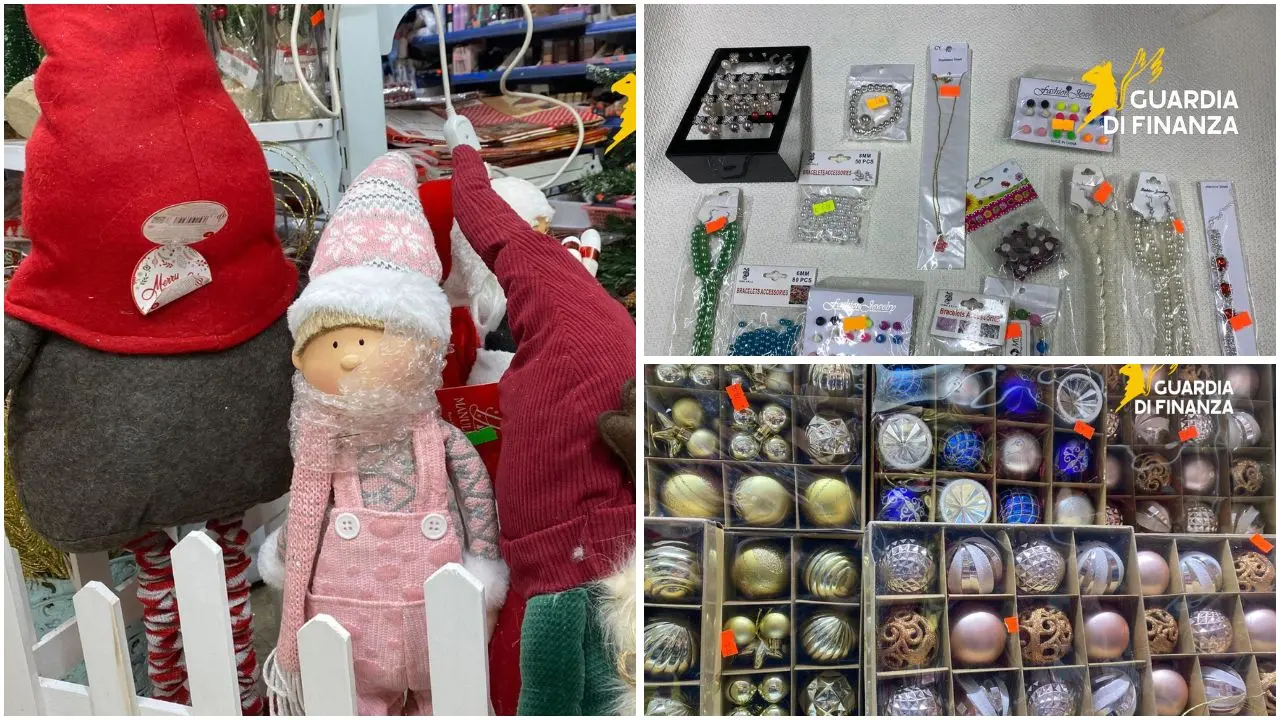 Vibo Valentia, oltre 28mila articoli natalizi irregolari sequestrati dalla Guardia di Finanza
