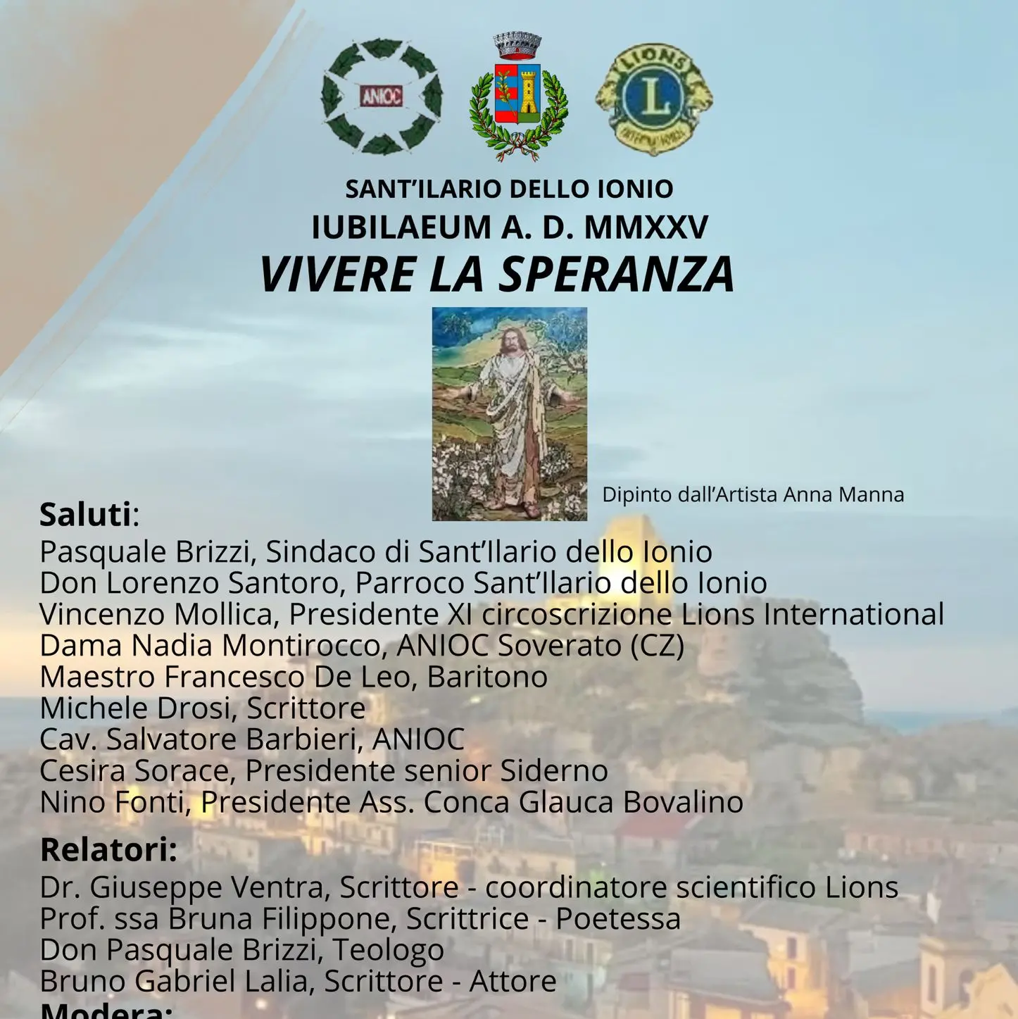 A Sant’Ilario dello Ionio l’appuntamento culturale “Iubilaeum A.D. Mmxxv - Vivere La Speranza”\n