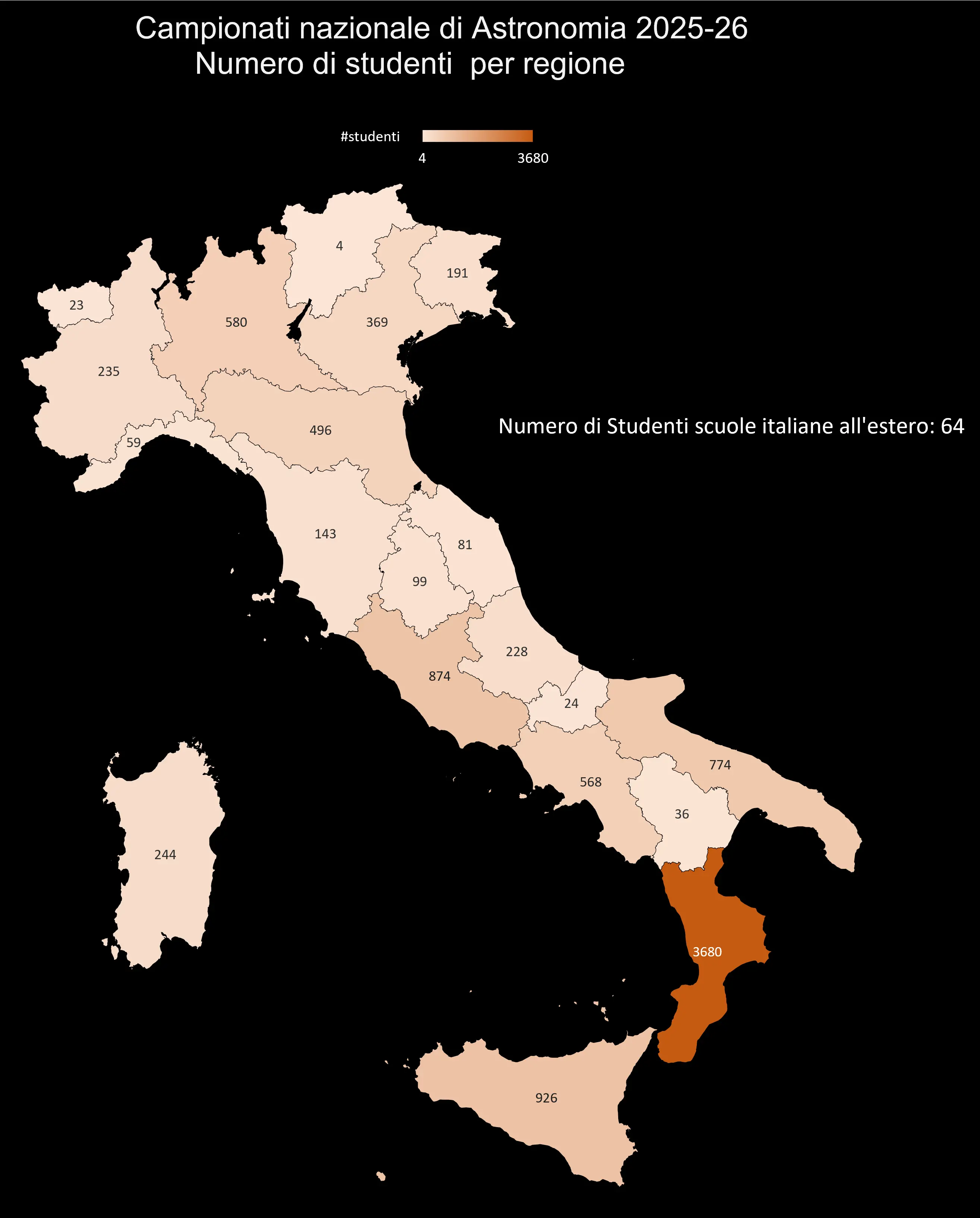 Giovani reggini\u00A0ai Campionati di Astronomia: Metrocity e Planetario Pythagoras al centro della scena scientifica\n