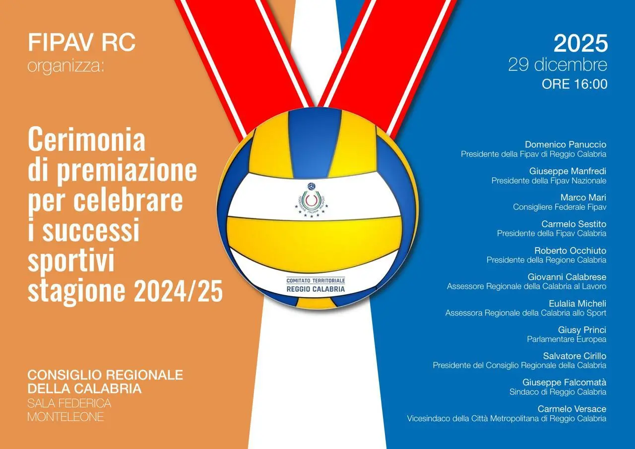 La Fipav di Reggio Calabria celebra le eccellenze della pallavolo reggina\n