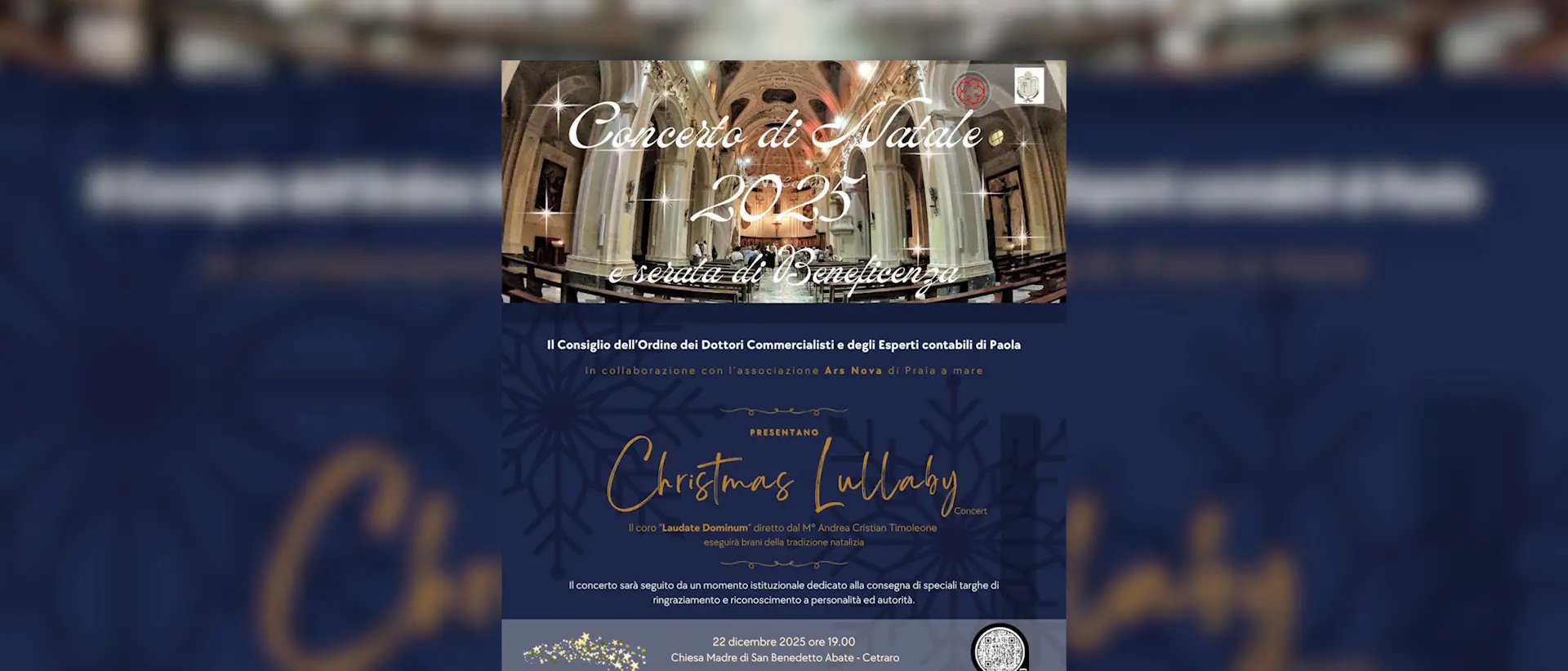 A Cetraro tutto pronto per il Concerto di Natale dei Commercialisti di Paola, tra\u00A0musica e riconoscimenti\n